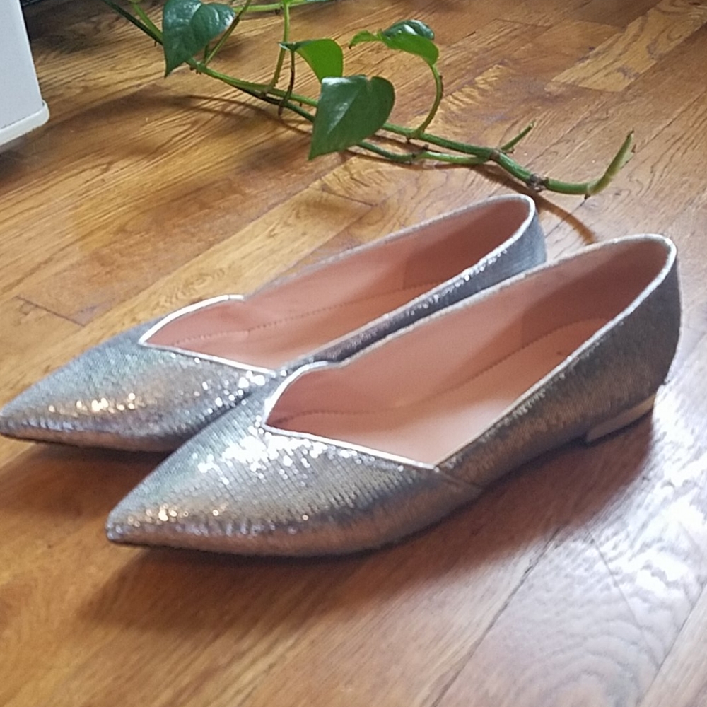 J Crew Sequin Gwen Flats New